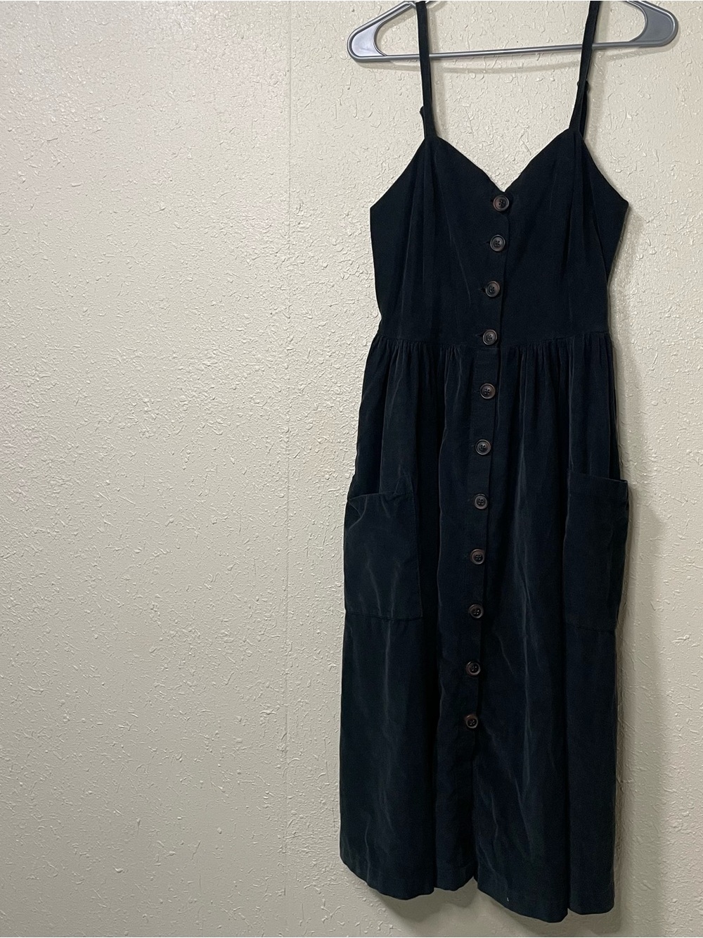 Urban Outfitters Emilia Corduroy Button-Down Midi Dress in Dark Green